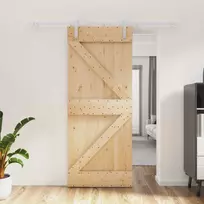 Slankios durys Natūrali ir Balta 85 x 210 cm