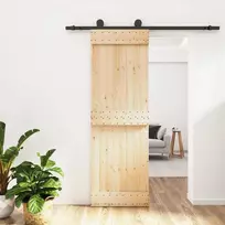 Slankios durys Natūrali ir juoda 70 x 210 cm