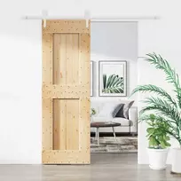 Slankios durys 70 x 210 cm Natūrali ir Balta