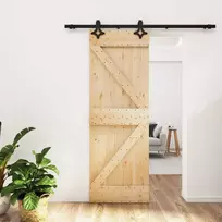 Slankios durys Natūrali ir juoda 70 x 210 cm