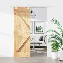Slankios durys 70 x 210 cm Natūrali ir Balta