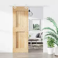 Slankios durys 70 x 210 cm Natūrali ir Balta