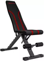SPORTNOW sulankstomas treniruočių suoliukas, 6 padėčių atlošas, 4 padėčių sėdynė, metalinis, paminkštintas, juodas