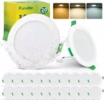 Fondiiz įleidžiamų LED lubinių šviestuvų komplektas, 5 W, 3CCT, IP44, 20 vnt., FL0204321