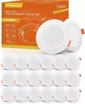 Tomosu LED įleidžiamas lubų šviestuvas 5 W 450 lm IP44 2700 K, plonas, 75-90 mm skylė, šiltai baltas