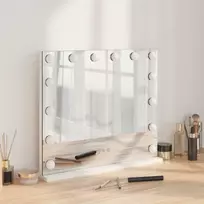 LED makiažo veidrodis Balta 50 x 10 x 44 cm Stiklas ir plienas