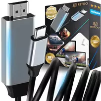 Planšetė RTO - USB-C 3.1 Type-C į HDMI 4K MHL kabelio adapteris, 200 cm -E494-1