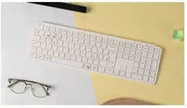 Klaviatūra Keychron B6 Pro Ultra-Slim Wireless Tri-Mode Ivory Baltas