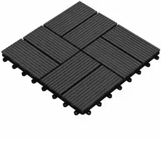 Terasinė Plytelė 11 pcs Juoda 30 x 30 cm MPK