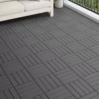 Terasinė Plytelė 3D dizainas 11 pcs Juodas 30 x 30 cm MPK