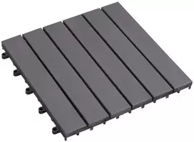 Terasinė Plytelė 10 pcs Pilka 30 x 30 cm
