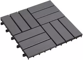 Terasinė Plytelė 10 pcs Pilka 30 x 30 cm