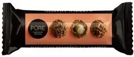 Pure Chocolate Šokoladiniai triufeliai PURE su marcipaninio kremo įdaru ir traškiu amaretti sausainių dekoru, 32g