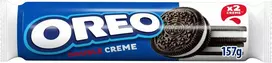 Kakaviniai sausainiai OREO Double su vanilės skonio įdaru, 157 g