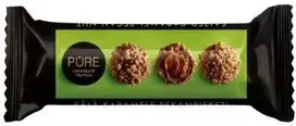 Pure Chocolate Pieniško šokolado triufeliai PURE su sūdytos karamelės kremo įdaru ir pekano riešutu, 38 g
