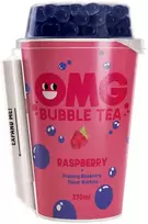 Arbatos gėrimas OMG, aviečių skonio su mėlynių burbuliukais, 270 ml