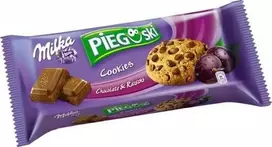 Milka Biscuits MILKA Pieguski 135g Šokoladas ir razinos