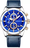 Vyriškas laikrodis Giewont Chronograph Sapphire Sidabrinė Mėlyna GW8810-A2