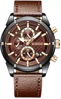 Vyriškas laikrodis Giewont Chronograph Safyro Juodas Rudas GW8810-A3