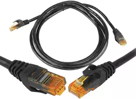 Lexton 8P8C CAT6e UTP Connection network Cable (patchcord) 1.5m juodas