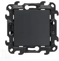Kontakt Simon „Contact-Simon Simon 24“ laiptų jungiklis be piktogramos su LED foniniu apšvietimu, matinio grafito NW6L.01/X/38