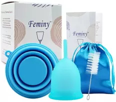 Menstruacinių taurelių rinkinys, mėlyna, 30 ml
