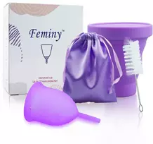 Menstruacinių taurelių rinkinys, violetinis, 20 ml