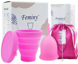 Menstruacinių taurelių rinkinys, rožinis, 20 ml