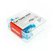 Amio Saugikliai mini 15A rinkinys 50vnt.