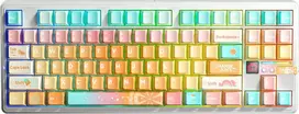 AULA Gasket F87 Pro V2 Oranžinis Soda Kailh Meteorite Ice Kreminis RGB Klaviatūra