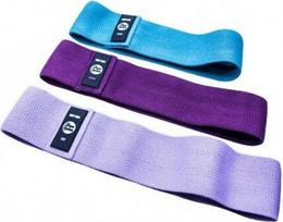 Pasipriešinimo gumos Power System Booty Band Set, 32 x 8 cm, mėlyna/violetinė