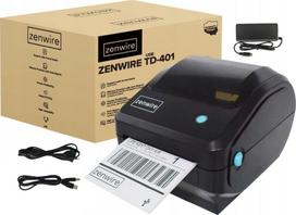 Mini terminis lipdukų spausdintuvas kurjeriams 100x150 laidinis Zenwire TD-401 USB | 6129564 | 5904507521219