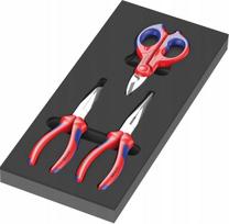 Rinkinys įrankių Wera Wera 9780 putų įdėklas KNIPEX replės rinkinys 1, 3 vnt. (black/gray, putų įdėkle dirbtuvių vežimėliui) | 05150180001 | 4013288225153