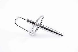 Varpos kaištis Kiotos Steel Hollow Penisplug with Glansring, 30 mm