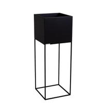 Metalinis vazonas Palmus, 100x35x35 cm, juodas