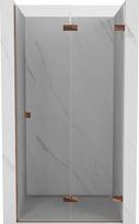 Mexen Lunar-F sulankstomos dešinės pusės dušo durys 70 cm, permatomos, rožinio aukso - 836-070-000-60-00-P, 70x200 cm