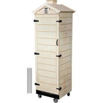 Berėmė medinė rūkykla su nerūdijančio plieno padėklu ir ratais 320L 25–30kg FSC fanera 330385 Browin