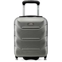Rankinio bagažo lagaminas su ratukais 40x30x20 cm, tinkamas Wizz Air, sidabriškai pilkas
