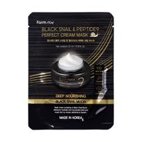 FARMSTAY BLACK SNAIL & PEPTIDE9 PERFECT CREAM veido kaukė, 23 ml
