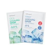 Vėsumo ir gaivos duetas: Drėkinanti veido kaukė "First Cooling Mask" ir "Cica Cooling mask" raminanti veido kaukė