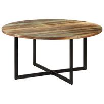 vidaXL Valgomojo stalas, 150x75cm, perdirbtos medienos masyvas, Ruda