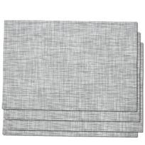 Pilki PVC stalo padėkliukai stalo kilimėlis pintas rinkinys 4 vienetai 45x30 cm