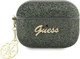 Guess AirPods Pro 2 dėklas – žalias/khaki, 4G Glitter
