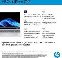 Laptop HP HP OmniBook 7 16-az0220nw - Core 7 240H | 16''-2K | 16GB | 512GB | Win11Home | Srebro lodowcowe | 0199485516417 | 0199485516417