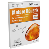 Gintaro rūgštis BIOTIKI, 50 tabl.