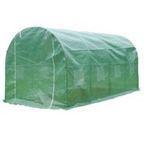Platus ir tvirtas sodo šiltnamis 4×2.5×2 m UV apsauga PE danga 10 m² su 2 įėjimais užtrauktukai G73294 GEKO
