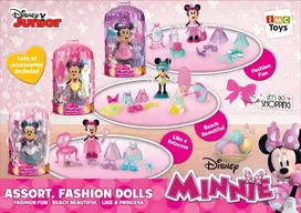 Imc Toys Disney Minnie Mouse Mini Lėlė Princess + drabužių spintos komplektai