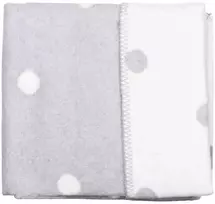 MILLI pledas pilkas su baltais žirneliais Dots 75x100cm, MIL1210210