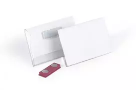 Dėklas vardinei kortelei Durable, 54x90mm, su magnetu, horizontalus, skaidrus