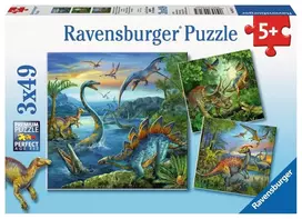 Ravensburger Dėlionė 3x49 vnt. - Dinozaurai